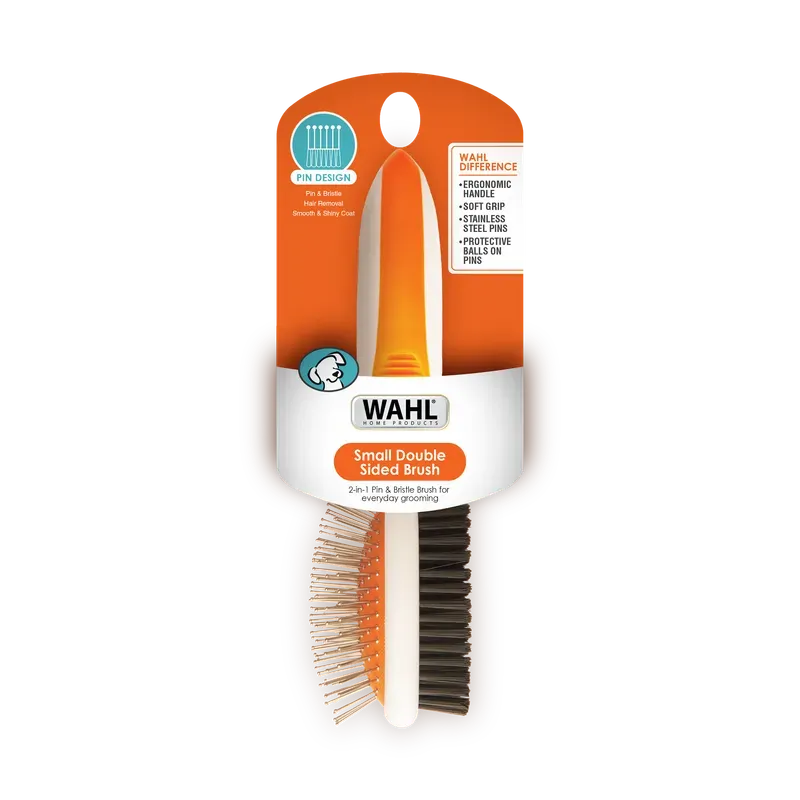 Wahl Orange/White Double Sided Pin/Bristle Brush Small