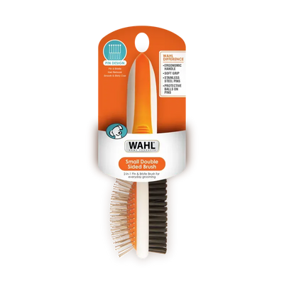 Wahl Orange/White Double Sided Pin/Bristle Brush Small