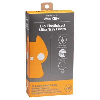 Wee Kitty Bio Elasticised Litter Tray Liners Large 10Pk Wee Kitty