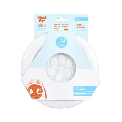 West Paw Zisc Flying Disc Fetch Dog Toy - Small - Glow in the Dark West Paw
