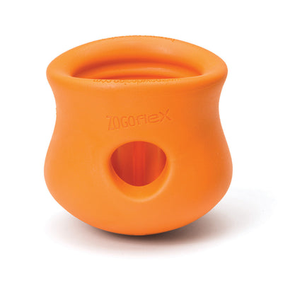 West Paw Toppl Treat Dispensing Dog Toy & Bowl - Small - Orange West Paw
