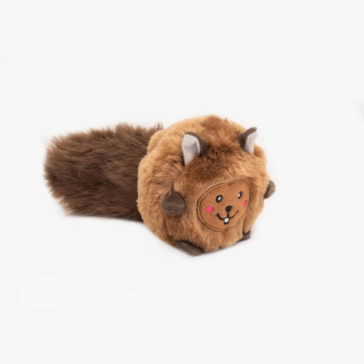 Zippy Paws Bushy Throw Crinkly Plush Fetch Dog Toy - Squirrel Zippy Paws