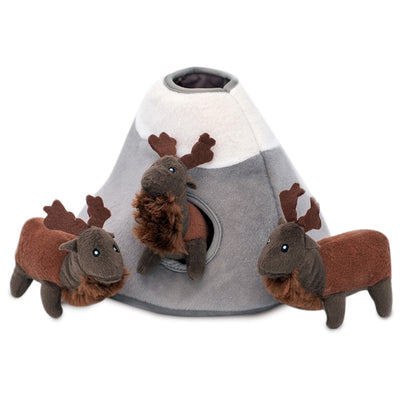 Zippy Paws Zippy Burrow Interactive Dog Toy - Elk Mountain + 3 Deers Zippy Paws