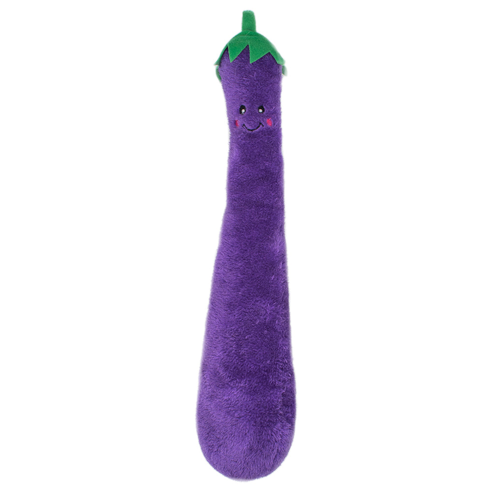 Zippy Paws Plush Squeaky Jigglerz Dog Toy - Eggplant Zippy Paws