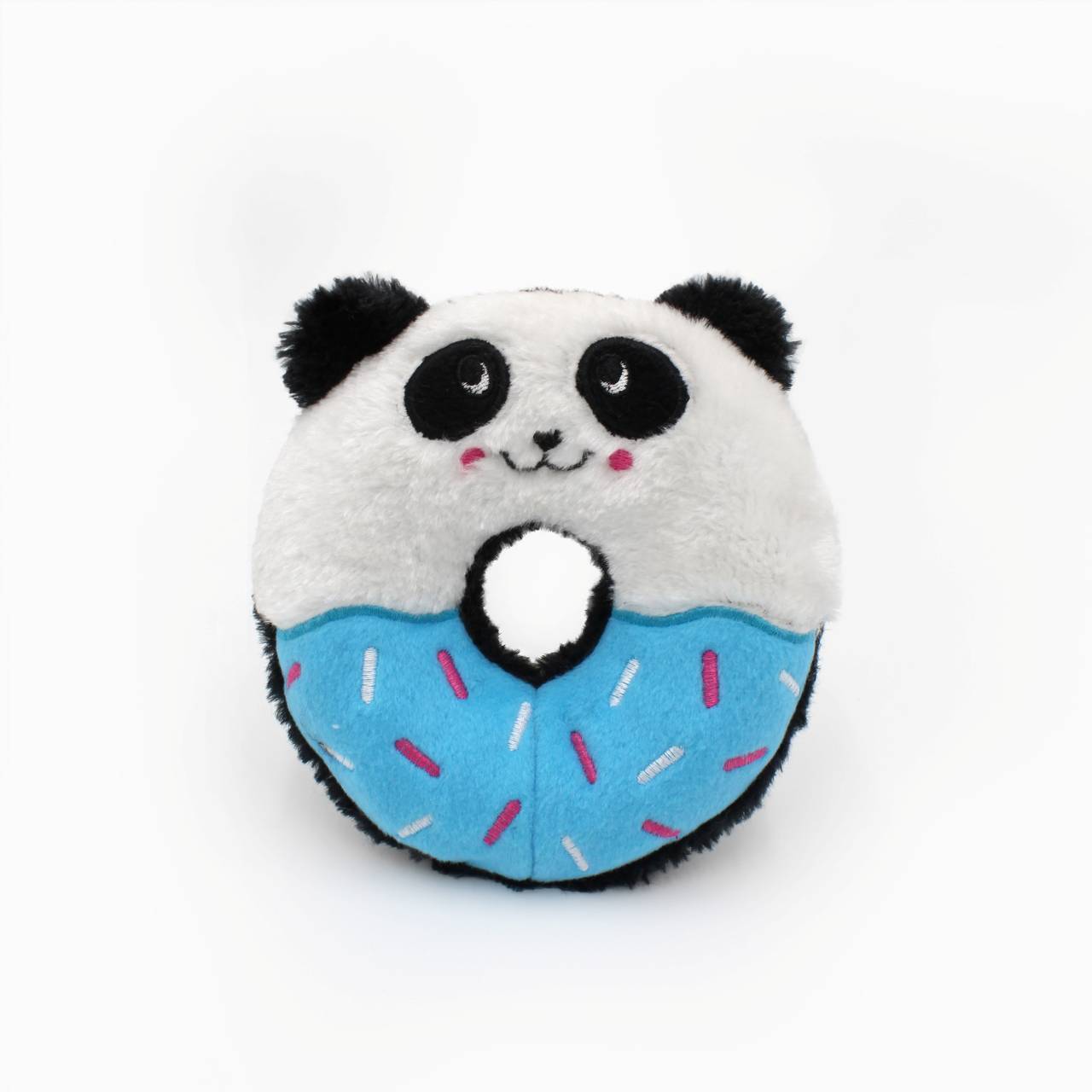 Zippy Paws Donutz Buddies Plush Squeaker Dog Toy - Panda Zippy Paws