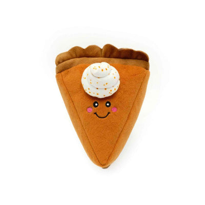 Zippy Paws NomNomz Fall Harvest Plush Squeaker Dog Toy - Pumpkin Pie Slice Zippy Paws