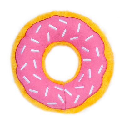 Zippy Paws Donutz Squeaker Dog Toy in a Variety of "Flavours" - Strawberry Zippy Paws