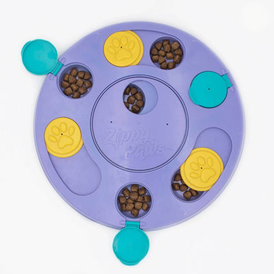 Zippy Paws SmartyPaws Puzzler Feeder Interactive Dog Toy - Purple Zippy Paws