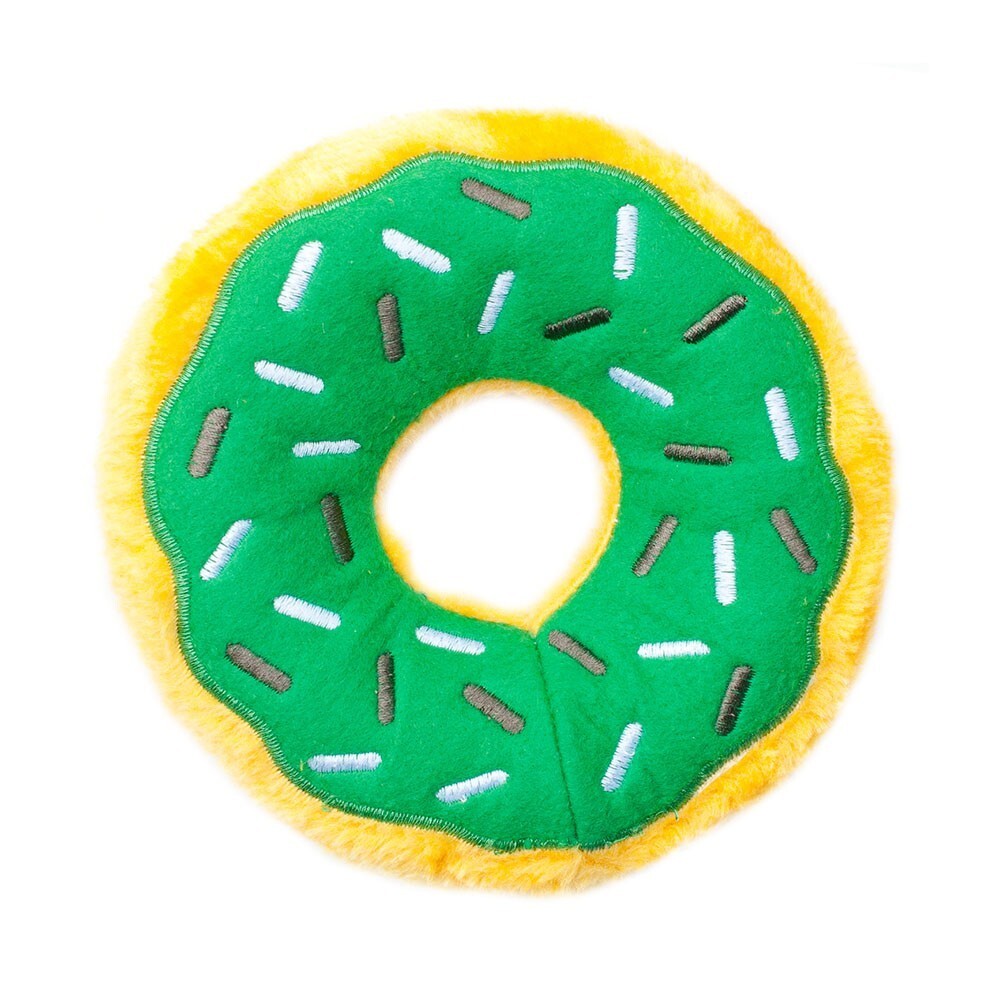 Zippy Paws Donutz Squeaker Dog Toy in a Variety of "Flavours" - Mint Chip Zippy Paws