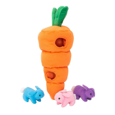 Zippy Paws Zippy Burrow Interactive Dog Toy - Easter Carrot Zippy Paws