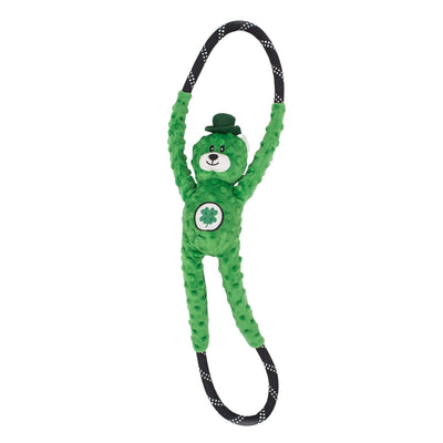 Zippy Paws St. Patrick's RopeTugz Interactive Dog Toy - Lucky Bear Zippy Paws