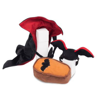 Zippy Paws Plush Squeaker Dog Toy - Halloween Costume Kit - Dracula Zippy Paws