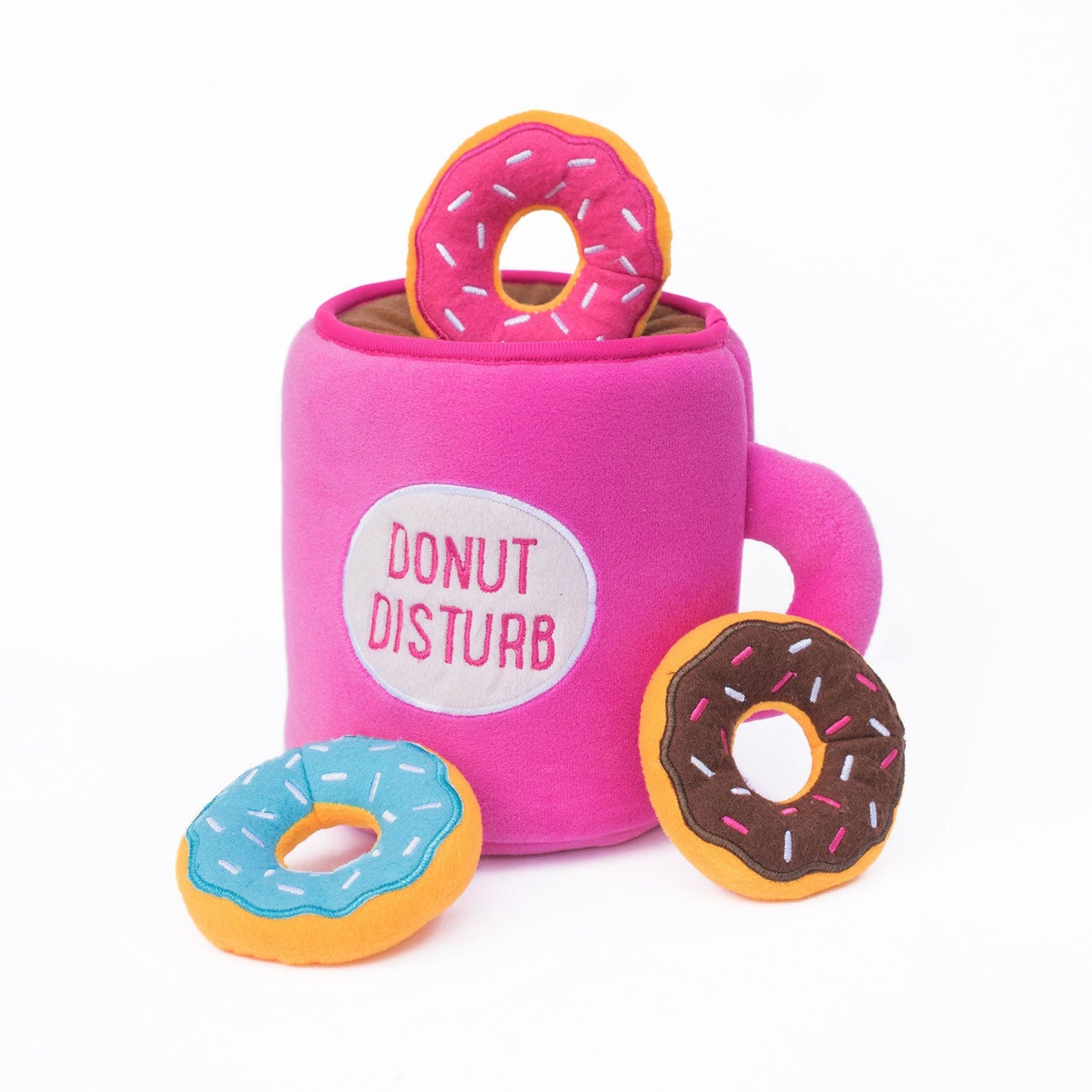 Zippy Paws Burrow Interactive Dog Toy - Coffee and Donutz with 3 Squeaky Donuts Zippy Paws