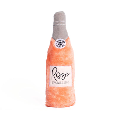 Zippy Paws Happy Hour Crusherz with Replaceable Squeaker Bottle Dog Toy - Rosé Zippy Paws