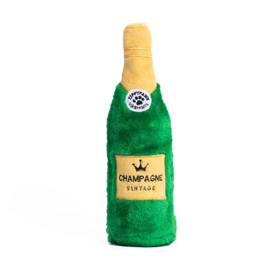 Zippy Paws Happy Hour Crusherz with Replaceable Squeaker Bottle Dog Toy - Champagne Zippy Paws
