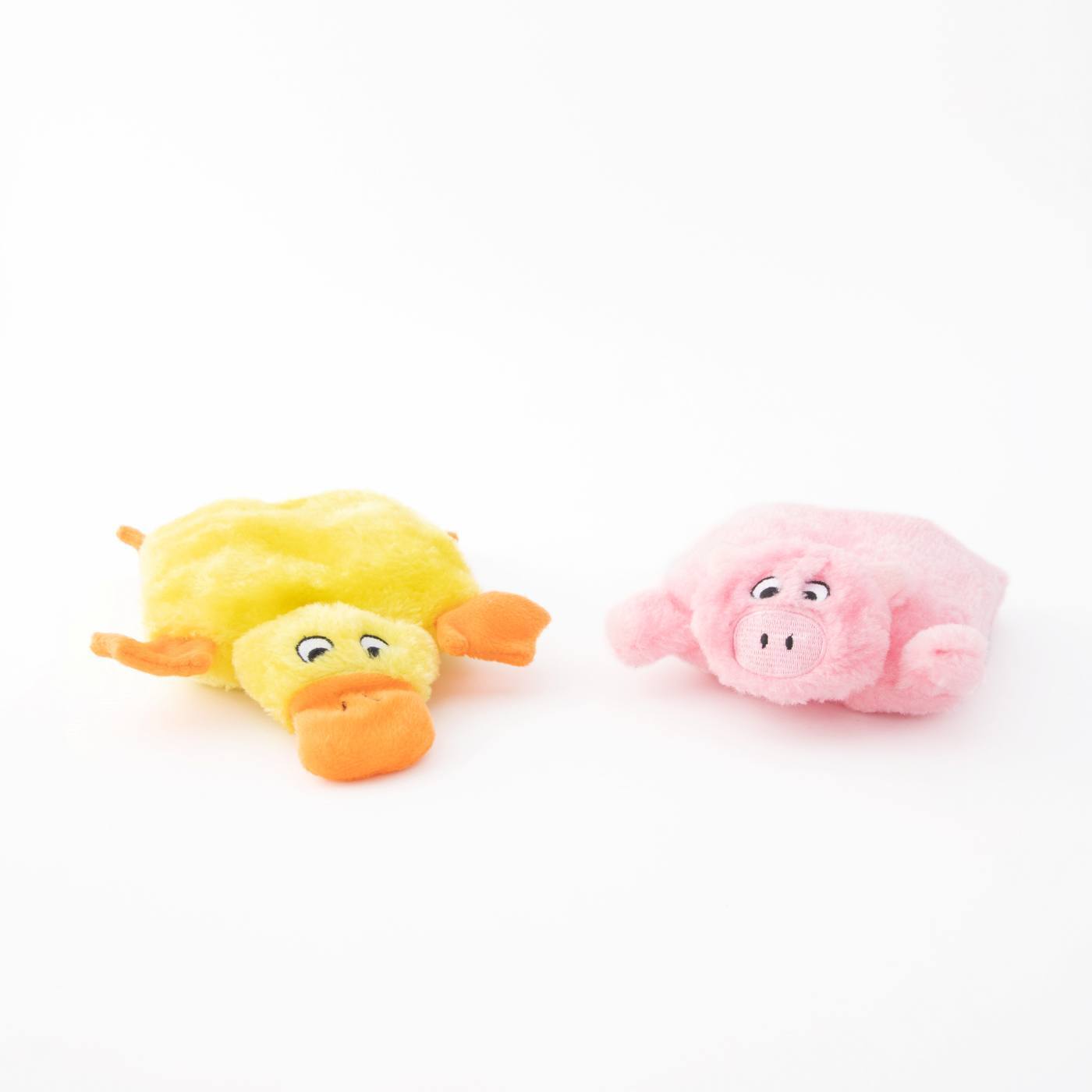 Zippy Paws Squeakie Pads No Stuffing Small Dog Toy - Duck & Pig 2-Pack Zippy Paws