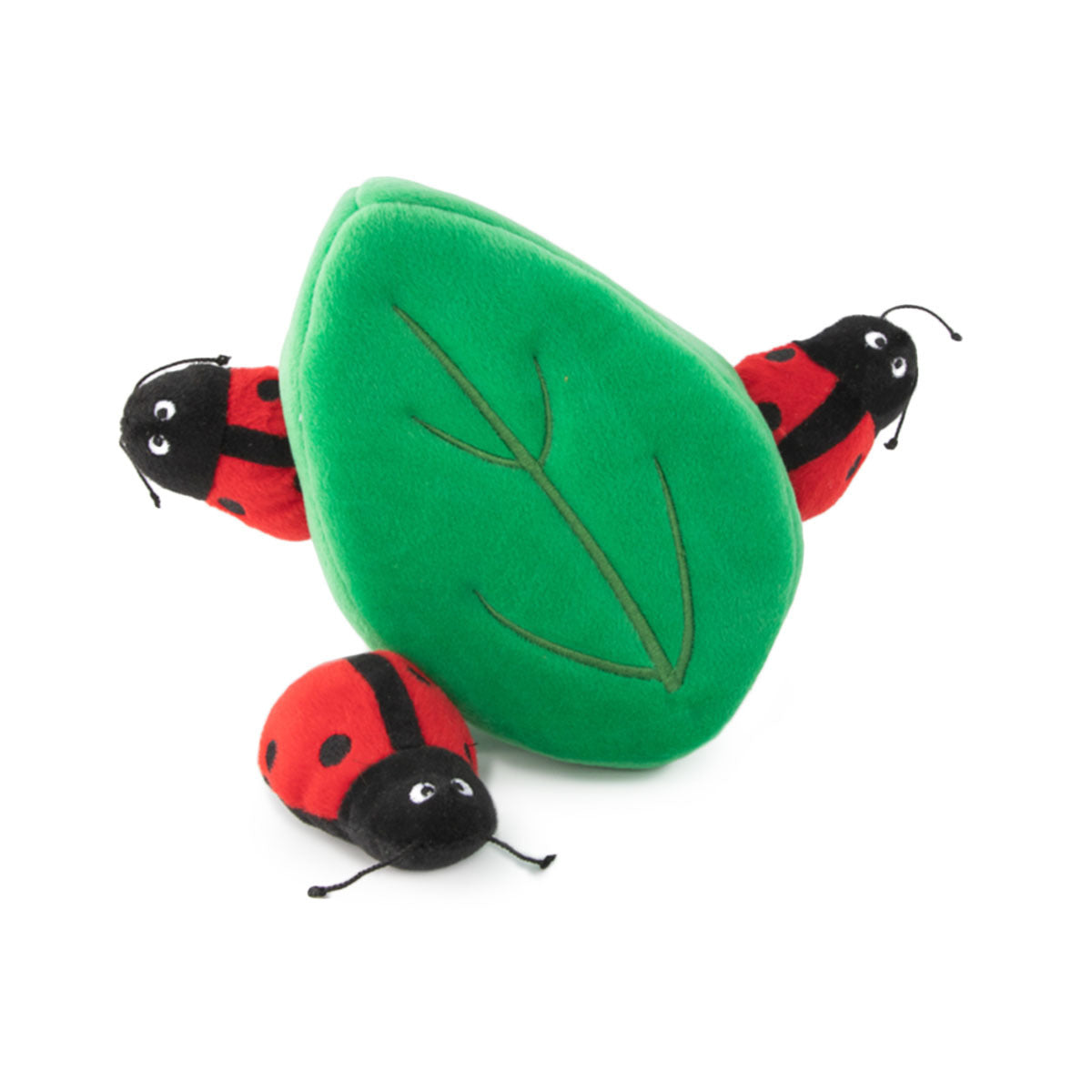 Zippy Paws Interactive Burrow Dog Toy - 3 Ladybugs in a Leaf Zippy Paws