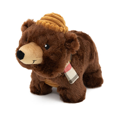 Zippy Paws Grunterz Plush Squeaker Dog Toy - Bear Zippy Paws