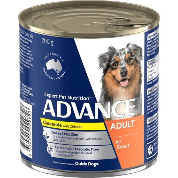 Advance Adult Dog Wet Food Casserole Tins - Chicken & Lamb Variety Pack