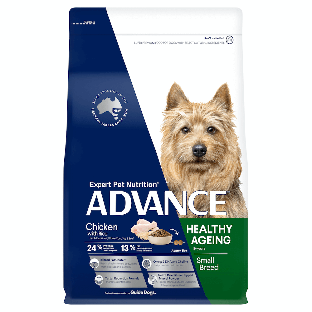 Advance Healthy Ageing Small Adult Dry Dog Food Chicken & Rice Formula 3kg