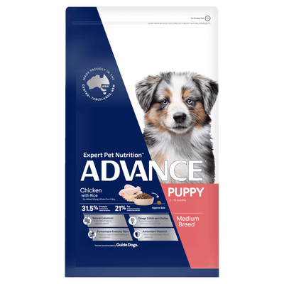 Advance Puppy Medium Breed Dry Dog Food with Chicken & Rice for Growth