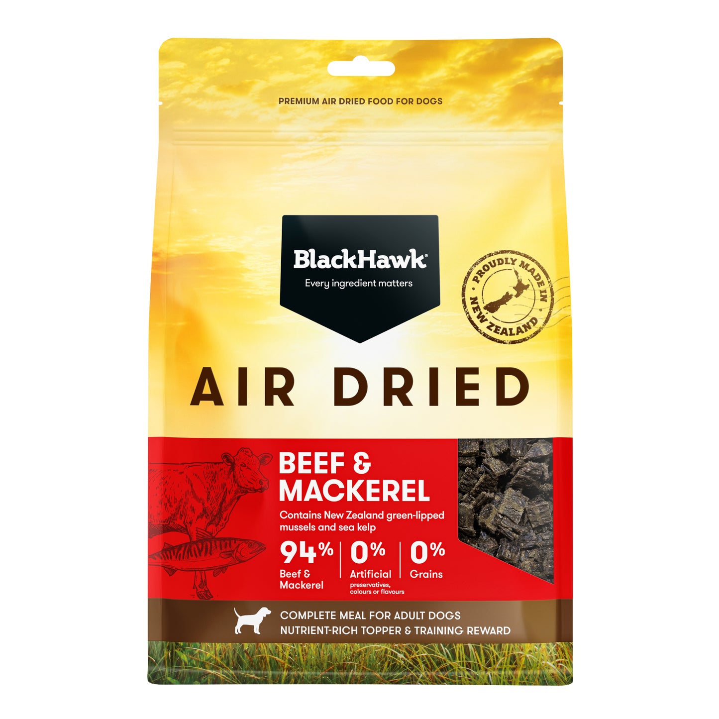 Black Hawk Adult Dog Air Dried Beef & Mackerel Premium Joint Health Dog Food