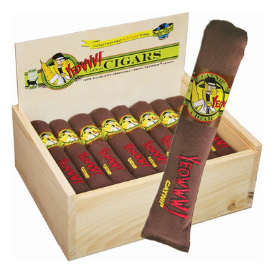 Yeowww! Catnip Cat Toys - 24 Cigar w/Birch Wood Display Box Yeowww