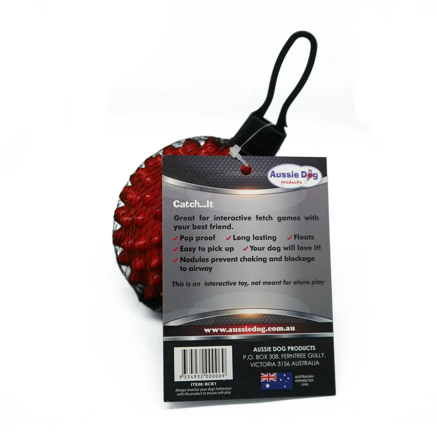 Ultimate Durable Red Catch Ball for Dogs, Interactive Fetch and Chew Toy