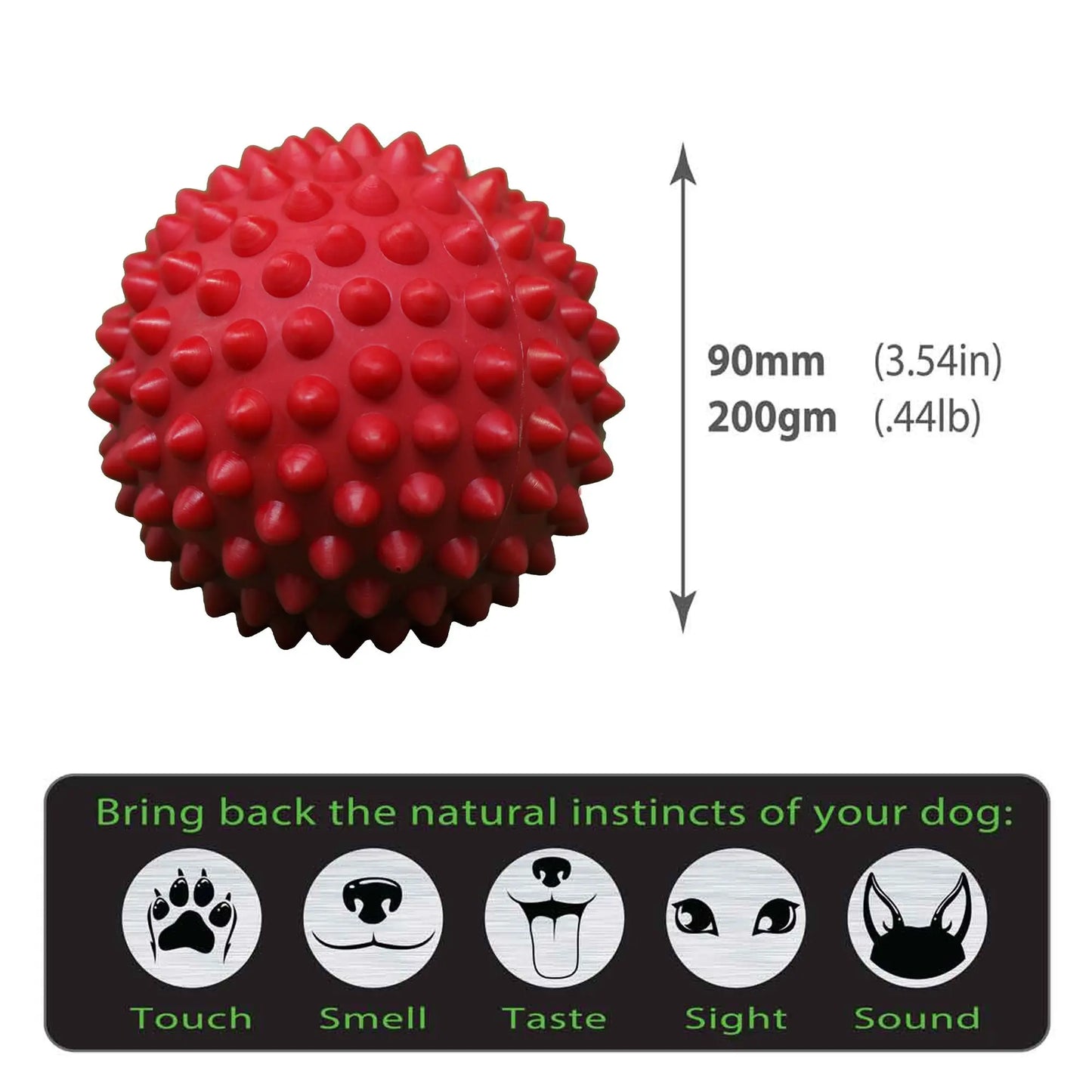 Ultimate Durable Red Catch Ball for Dogs, Interactive Fetch and Chew Toy