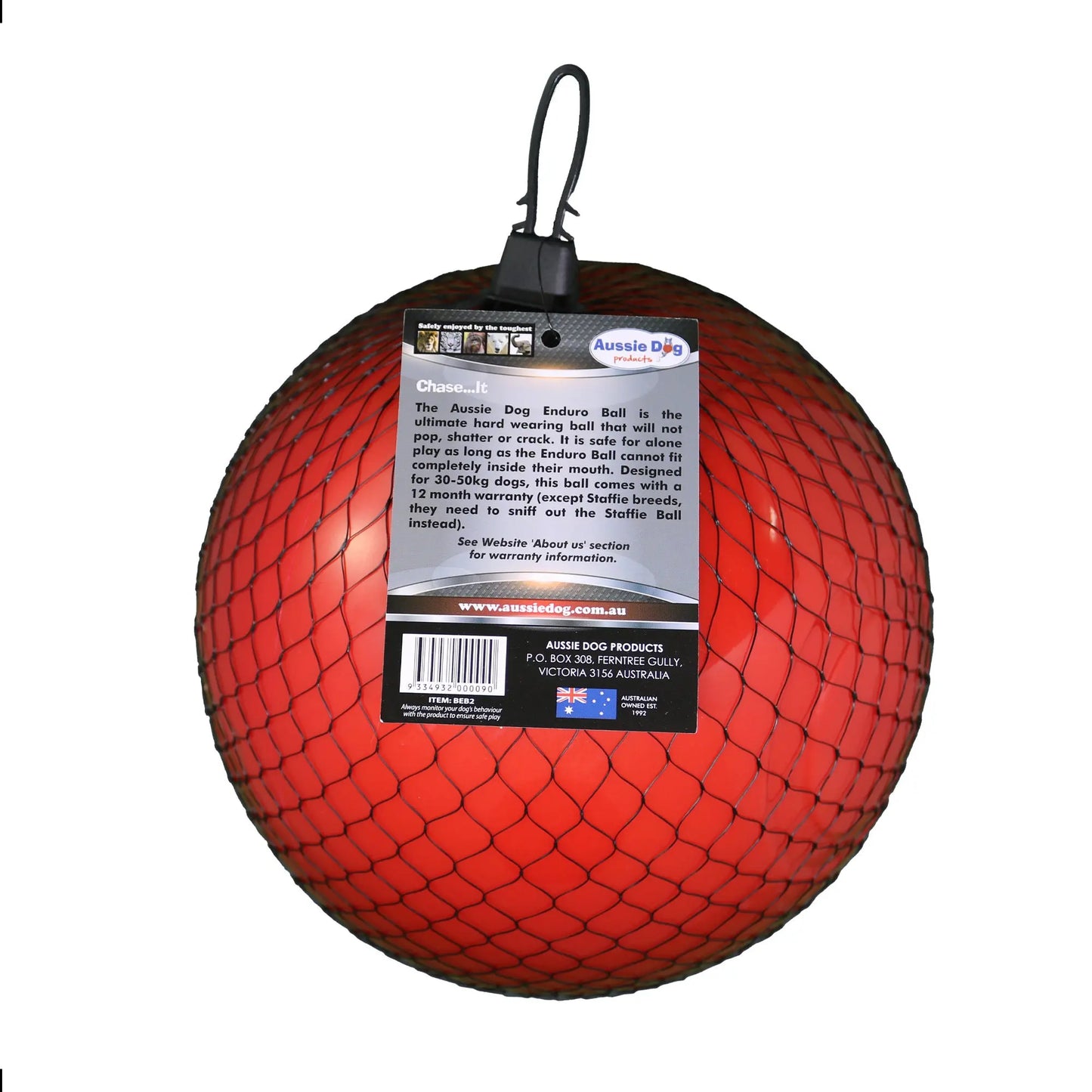 Aussie Dog Enduro Ball Large: Indestructible, Durable, Floating Dog Play Toy