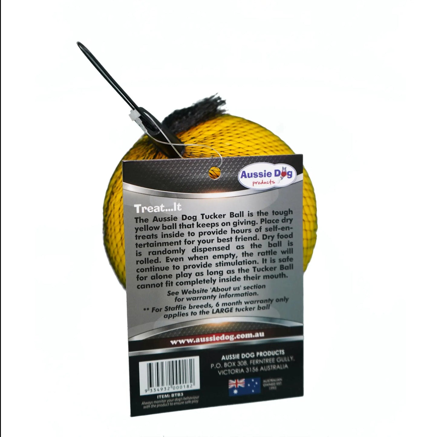 Ultimate Small Dog Tucker Ball: Durable Chew Toy for Interactive Play & Treats
