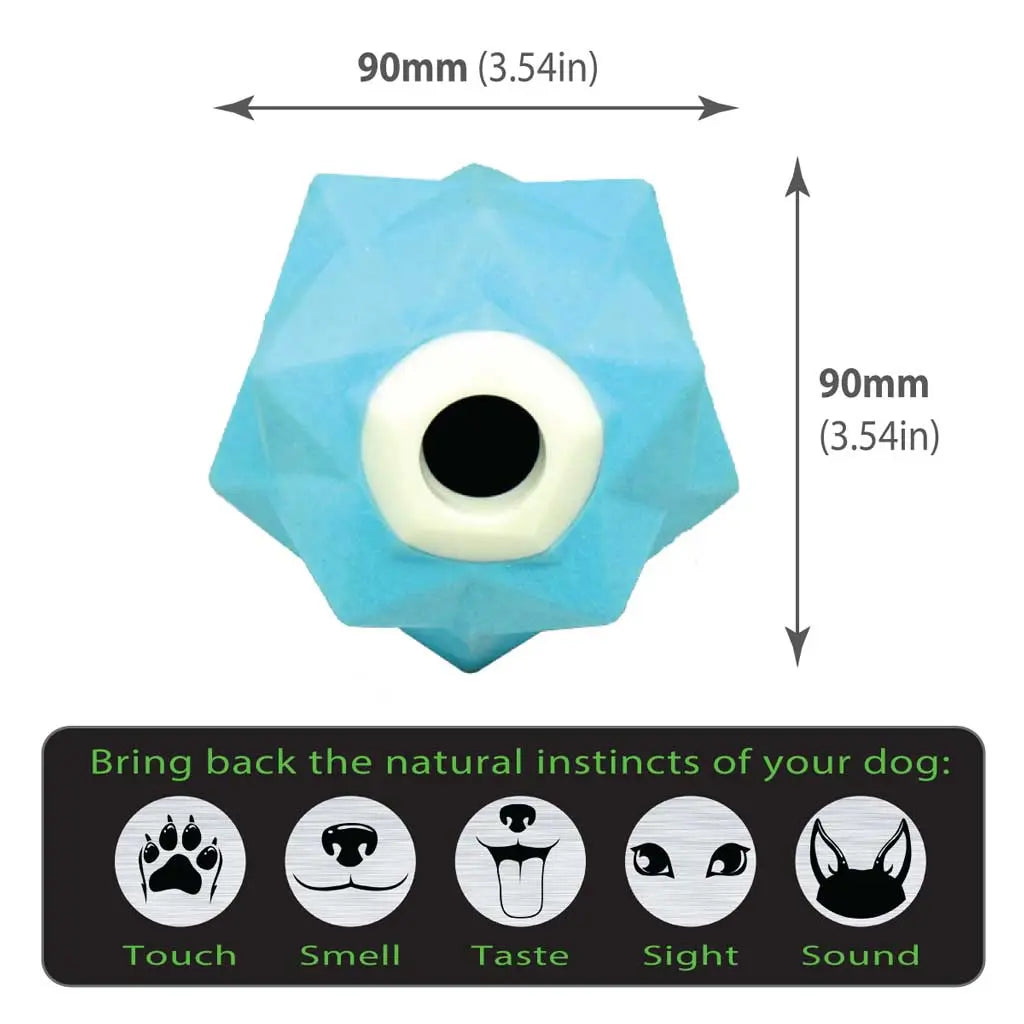 Ultimate Fun Blue Monster Treat Ball: Durable Interactive Dog Toy for Hours of Play