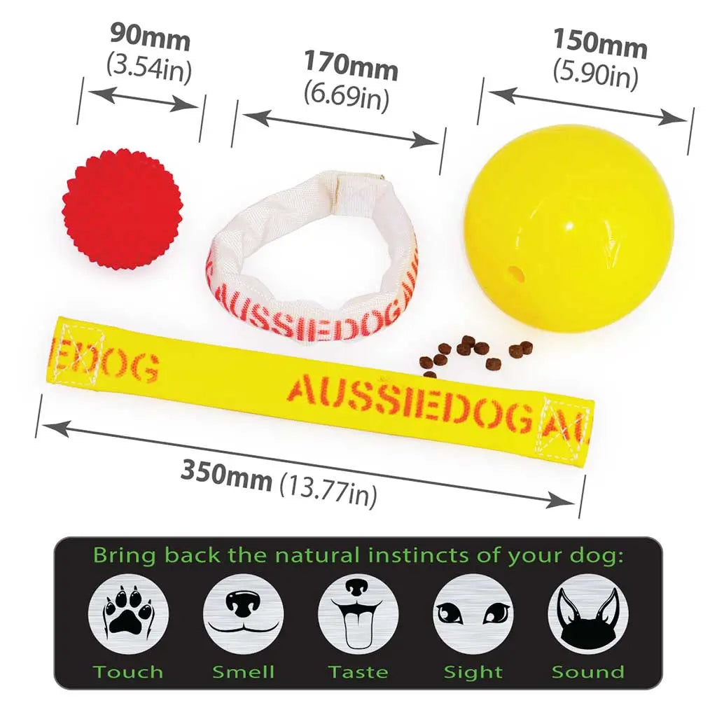 Aussie Dog Puppy Pack Medium: Durable Toys for Growing Medium Dogs