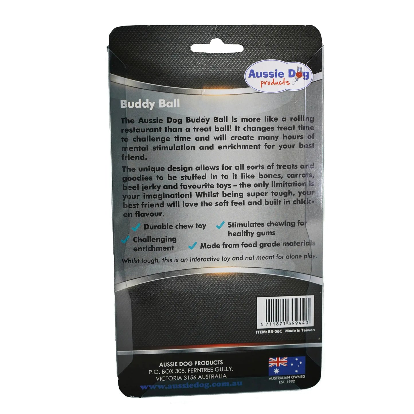 Large Buddy Ball: Durable Treat Dispensing Dog Toy for Engaging Play