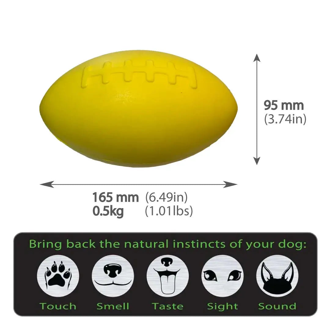 Aussie Dog Dura Footy: Ultra-Durable Rubber Dog Toy for Fetch & Play