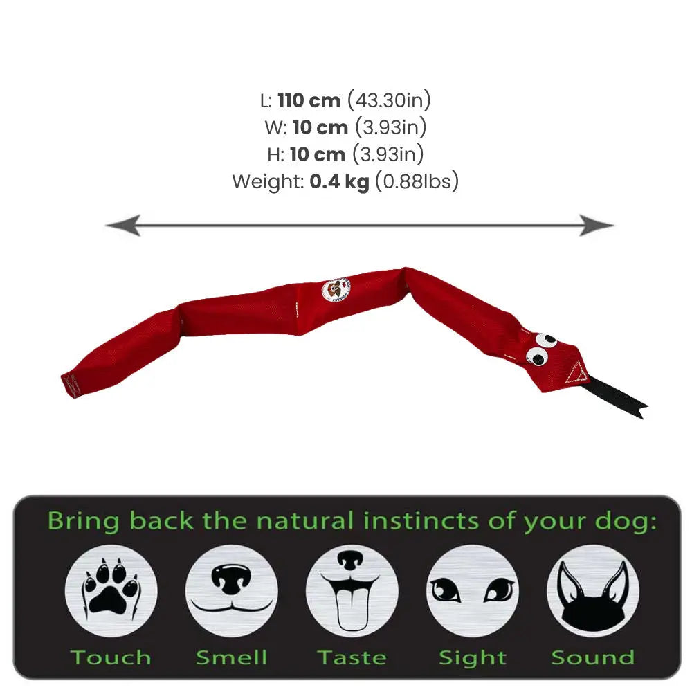 Durable Squeaky Snake Dog Toy: Interactive Fun for Playful Pups
