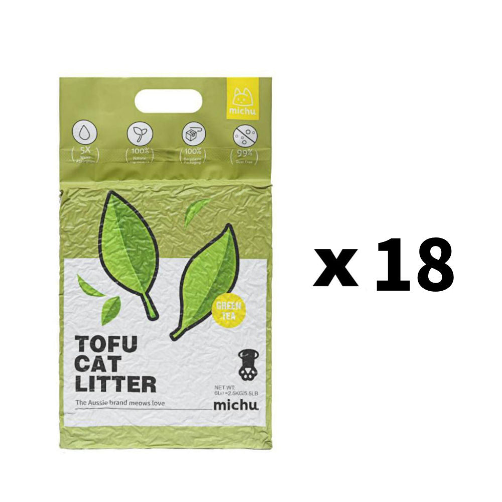 Michu Gen3 Natural Tofu Cat Litter 6L Dust‑Free Clumping