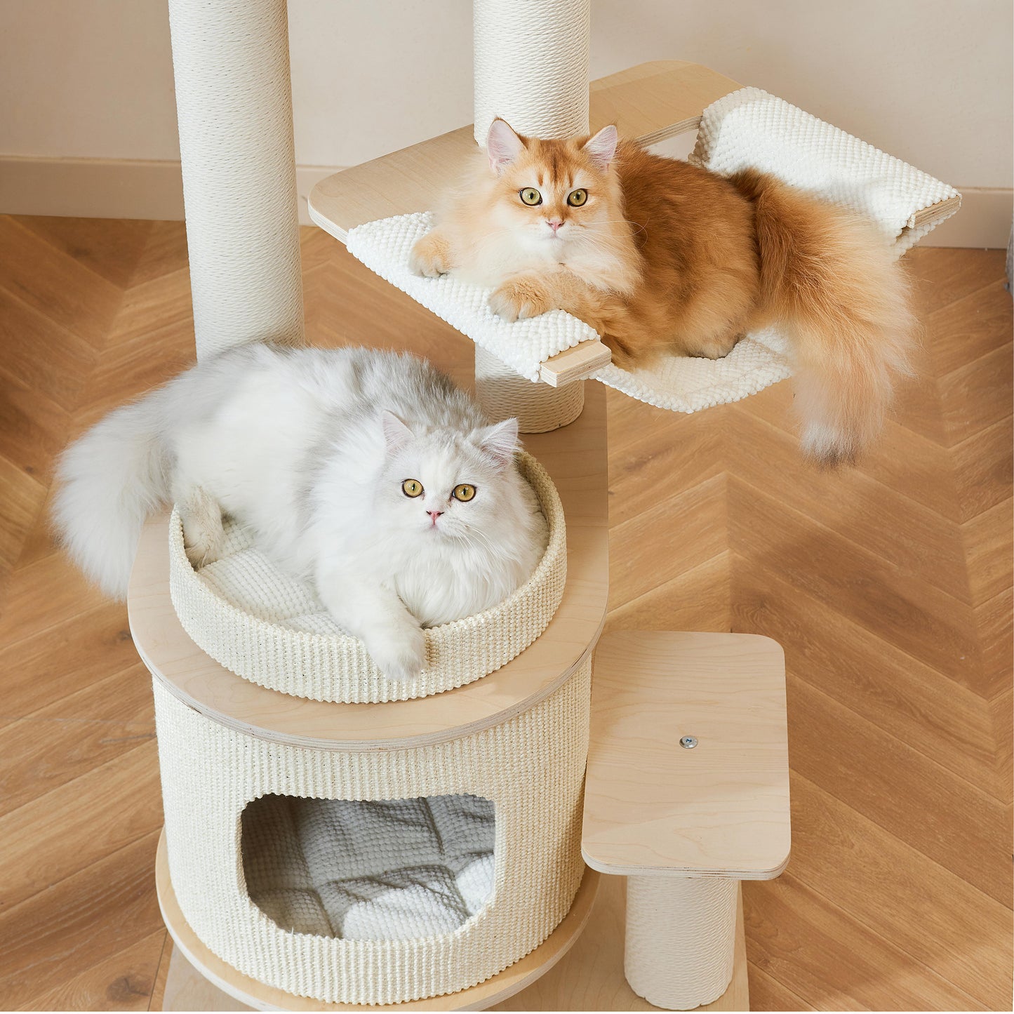 Michu Luna Multi-Layer Solid Wood Cat Nest Tree