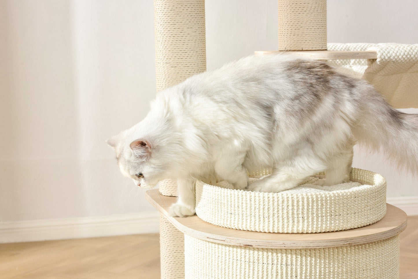 Michu Luna Multi-Layer Solid Wood Cat Nest Tree
