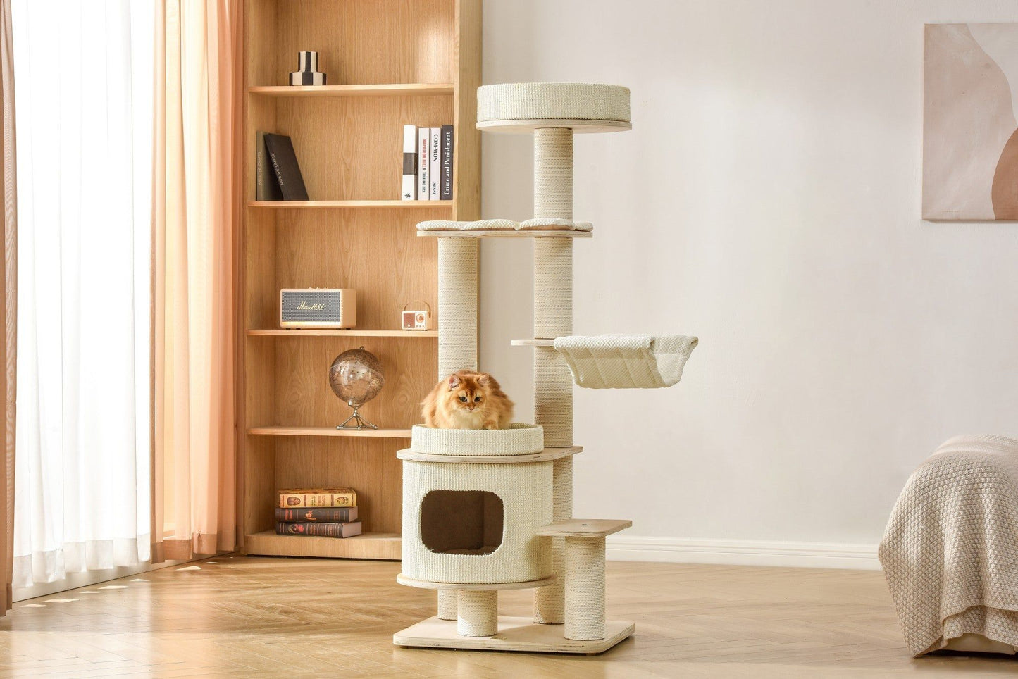 Michu Luna Multi-Layer Solid Wood Cat Nest Tree