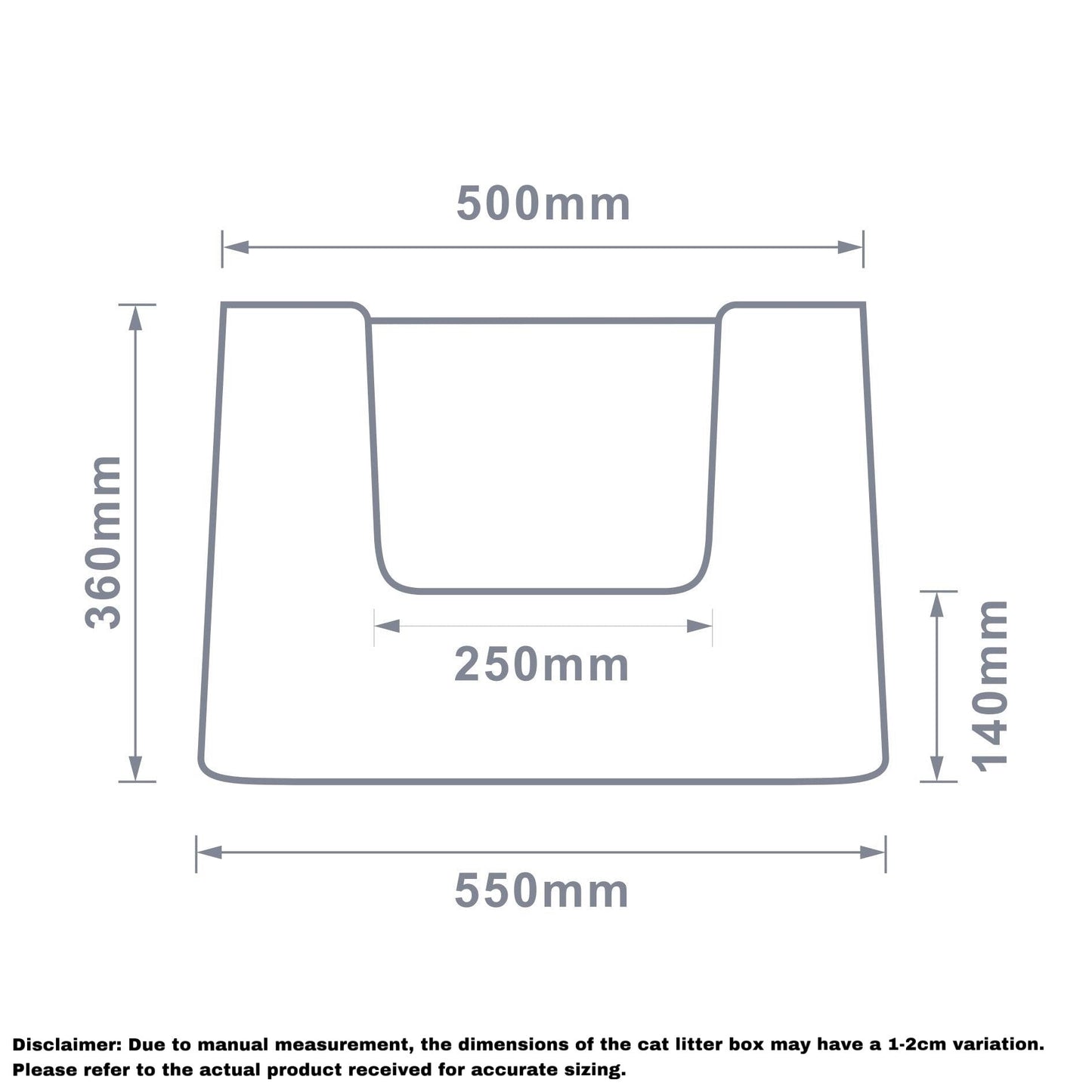Michu XXL BoBa Deluxe Cat Litter Box – Spacious High‑Wall Design