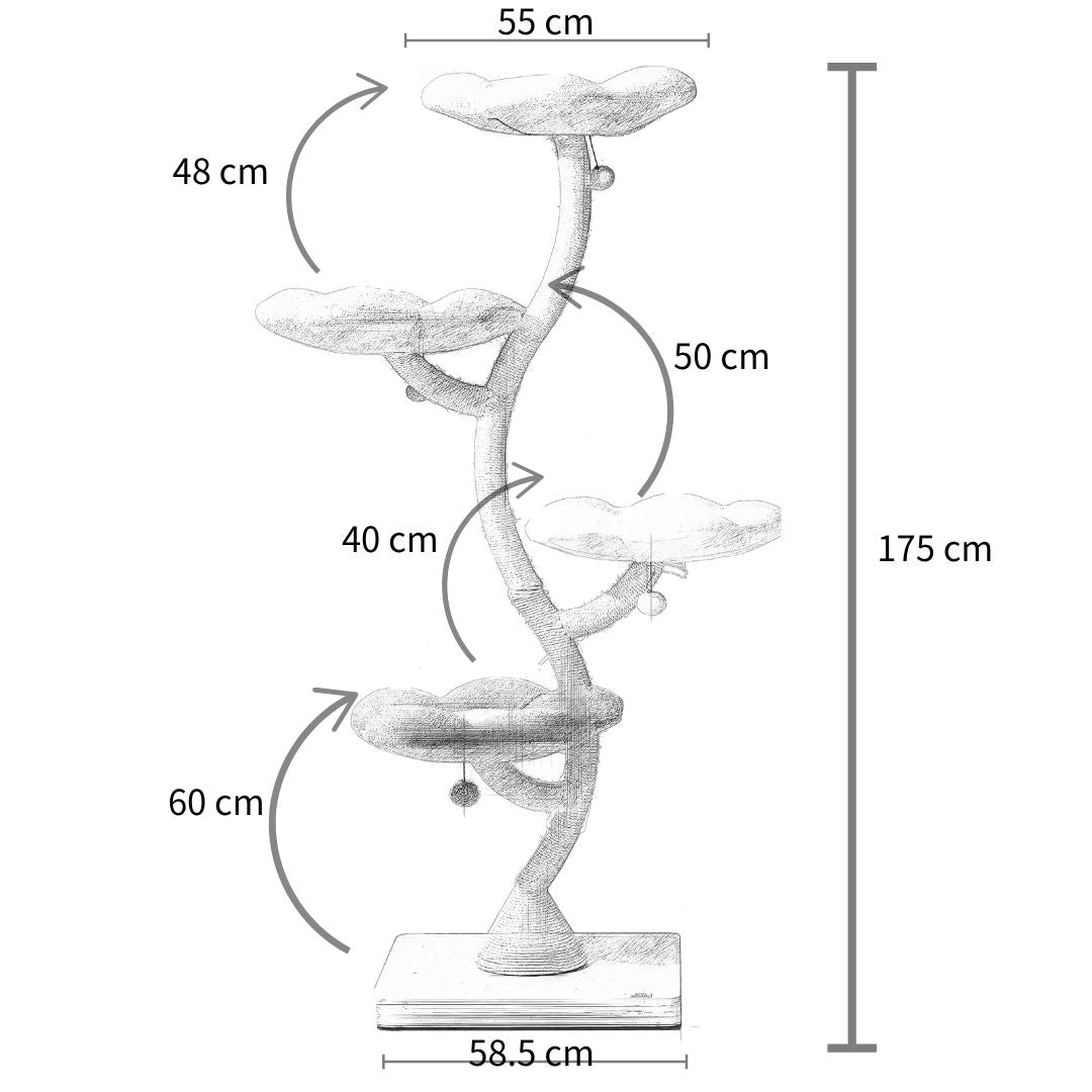 MICHU Fairy 4‑Tier Designer Flower Cat Tree – Deluxe