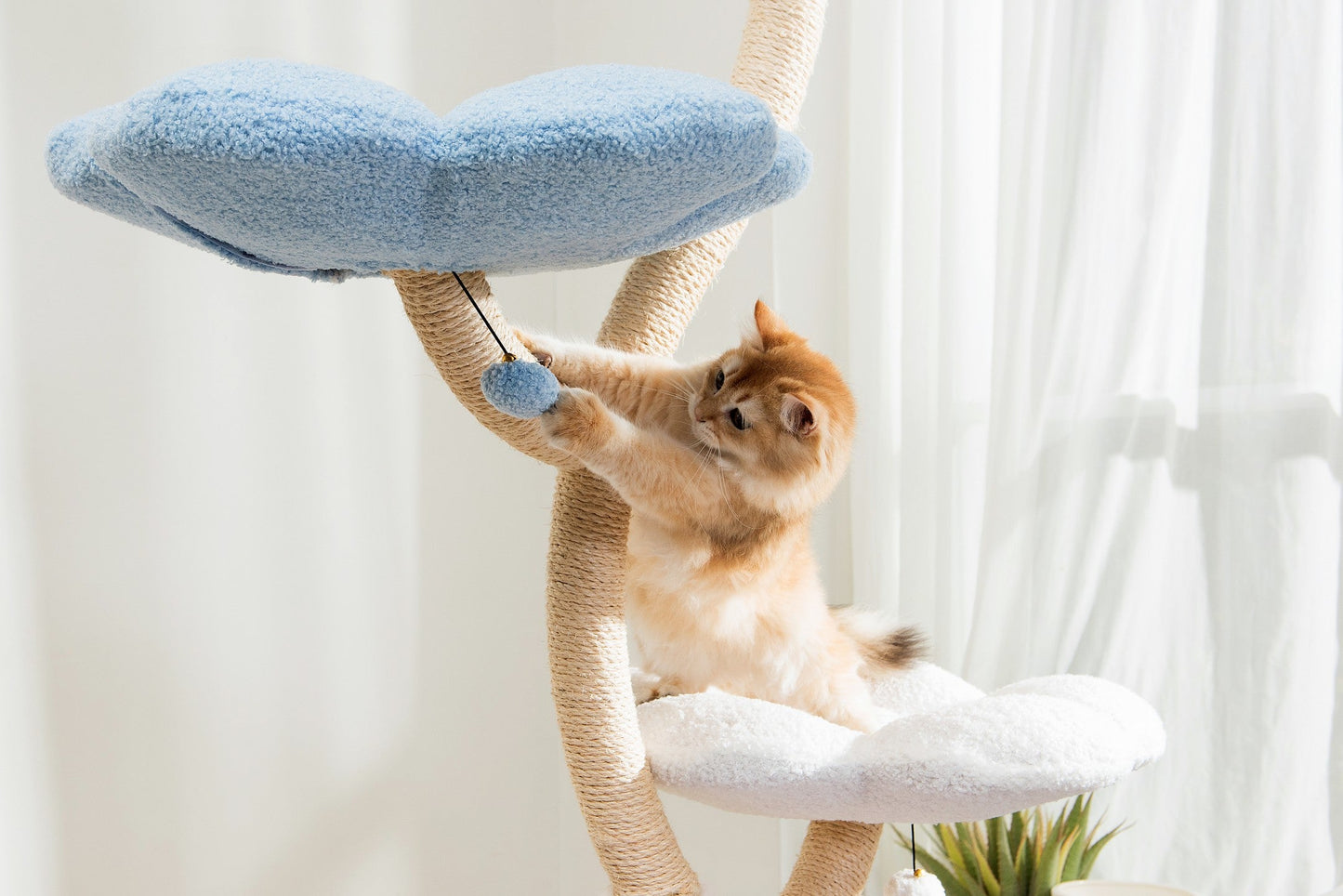 MICHU Fairy 4‑Tier Designer Flower Cat Tree – Deluxe