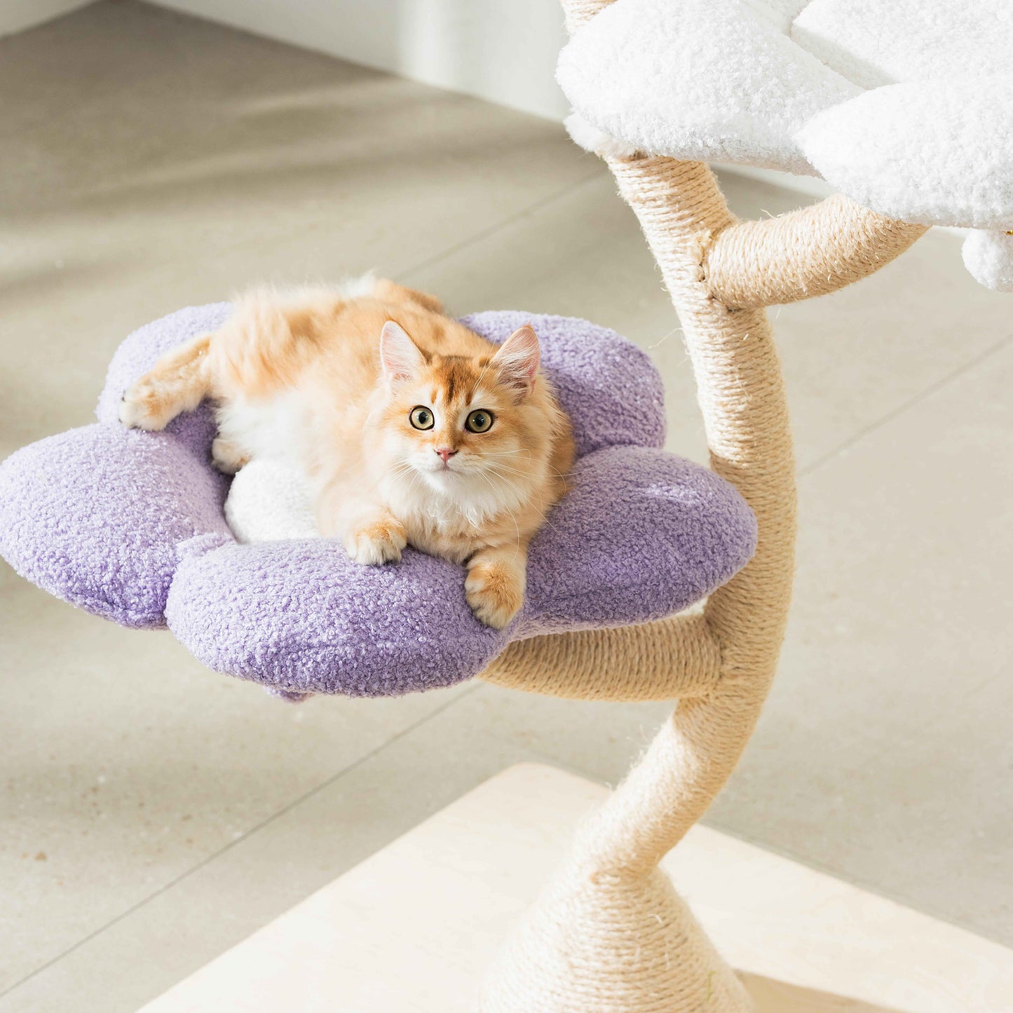 MICHU Fairy 4‑Tier Designer Flower Cat Tree – Deluxe