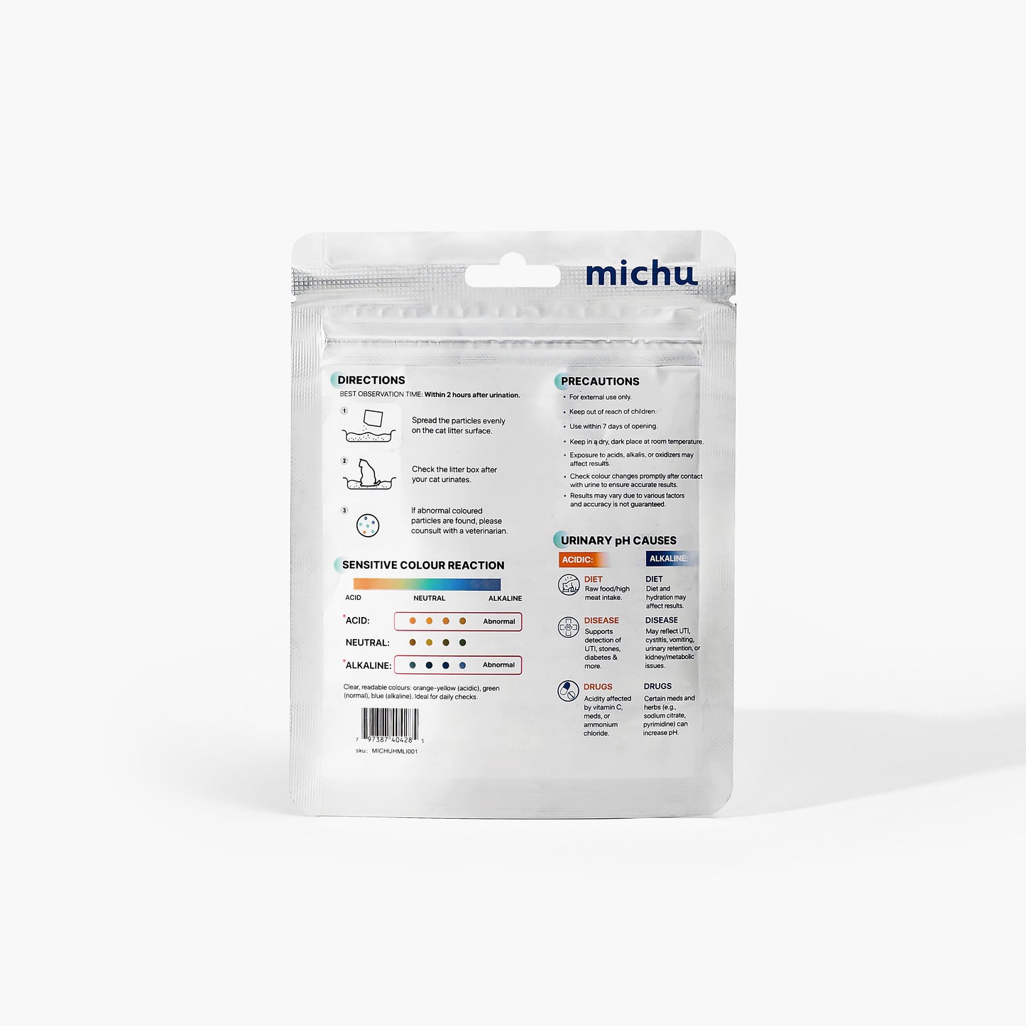 Michu Colour‑Changing Cat Urine Test Pellets – Early Health Monitor