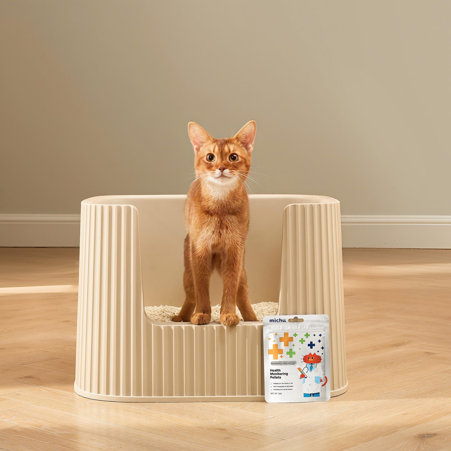 Michu Colour‑Changing Cat Urine Test Pellets – Early Health Monitor