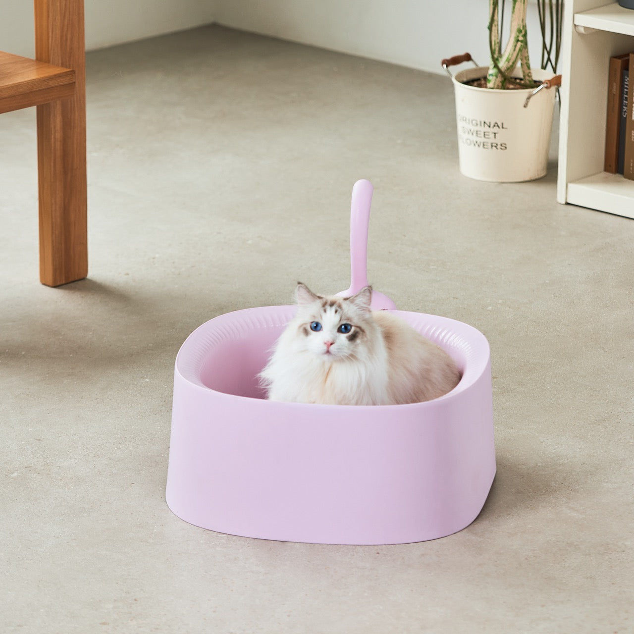 Michu Macaron Extra Large High Edge Open Cat Litter Box