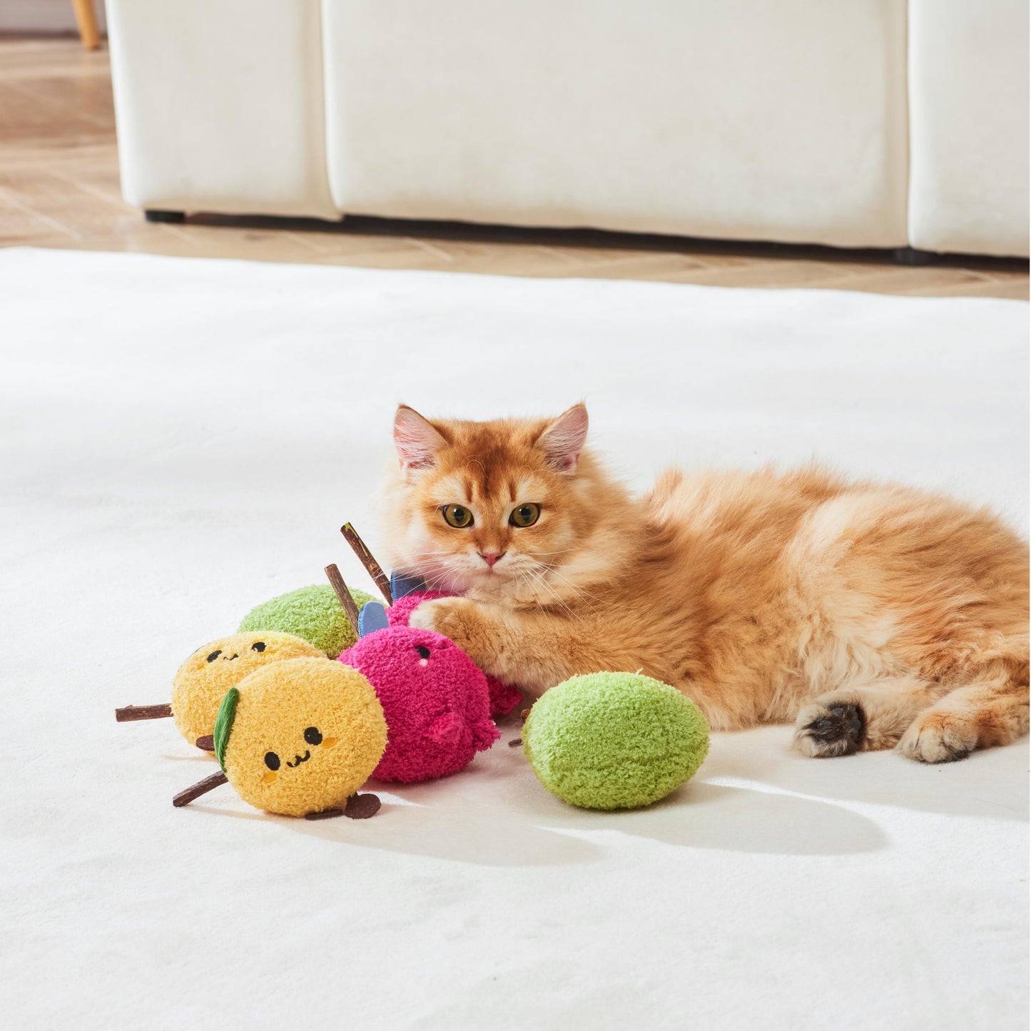 Michu Silver Vine Catnip Plush Toy Trio – Onion, Pear, Avocado