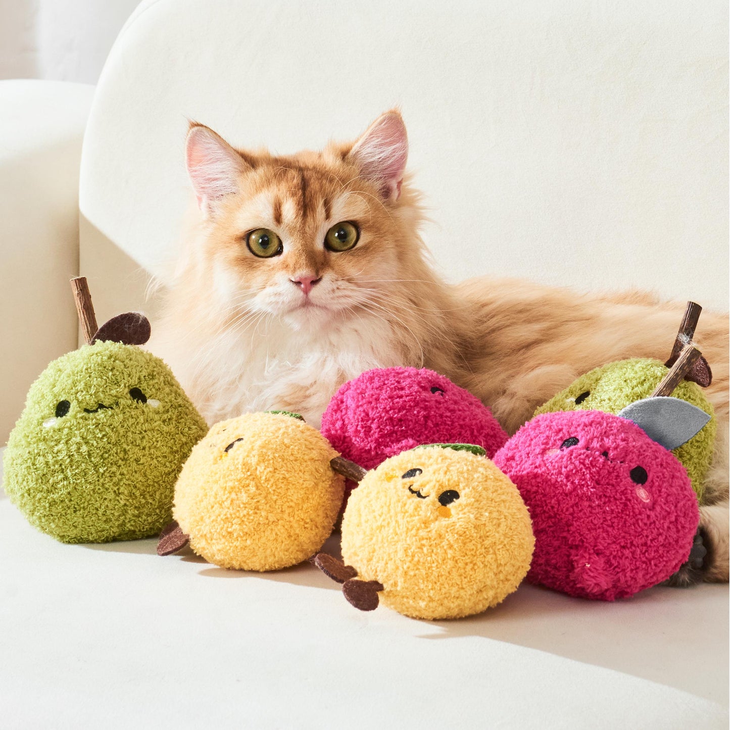 Michu Silver Vine Catnip Plush Toy Trio – Onion, Pear, Avocado