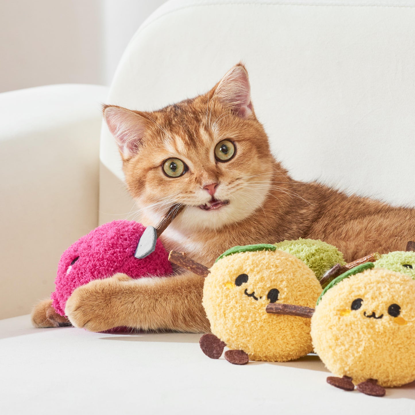 Michu Silver Vine Catnip Plush Toy Trio – Onion, Pear, Avocado